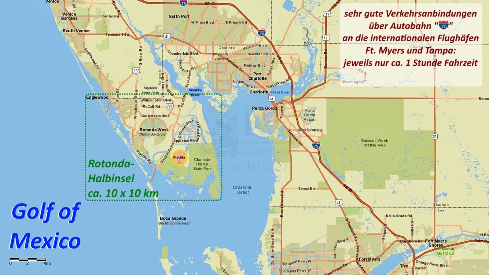 EUR 49/m² - WSG – Investition mit Aussicht – Wassergrundstück in Florida