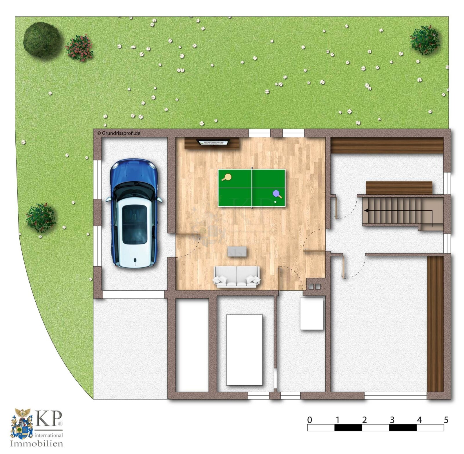 HOFHEIM: RENOVATED DETACHED HOUSE WITH 6 BEDROOMS, 2 BATHROOMS, 2 KITCHENS, GARAGE AND CARPORT