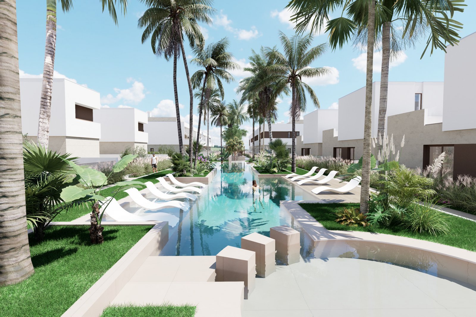 Los Alcázares: Moderner Bungalow am Golfplatz Serena 