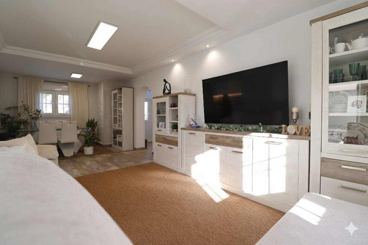   This South East Facing, Four Bedroom, Detached Villa in Las Filipinas, is located overlooking a green area of trees and bushes, in a highly desir...