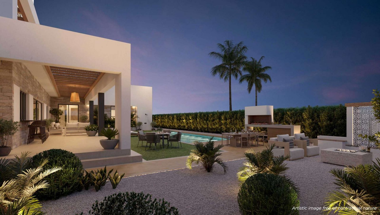 Moderne Villa mit großem Grundstück