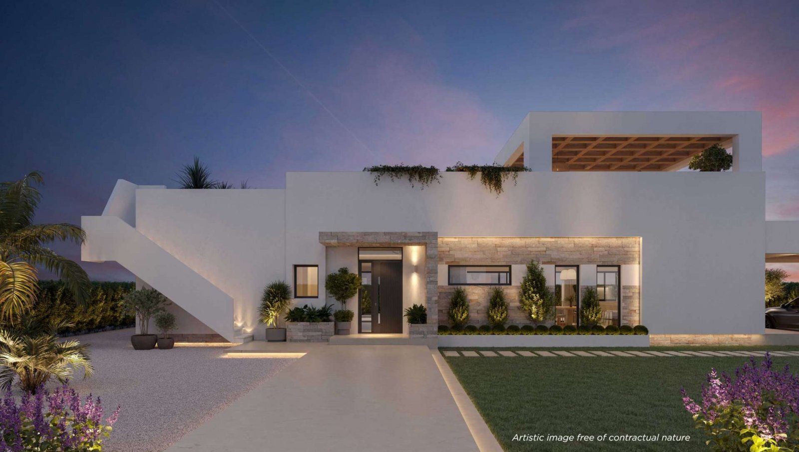 Moderne Villa mit großem Grundstück