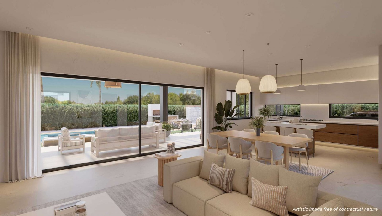 Moderne Villa mit großem Grundstück