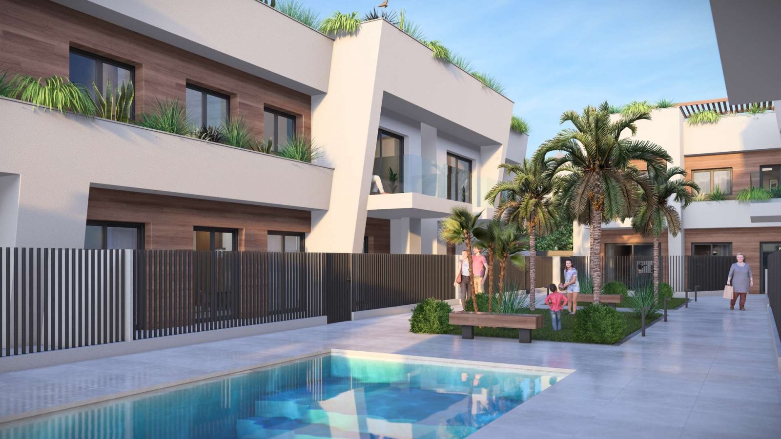 Penthouse mit großem Gemeinschaftspool in Strandnähe