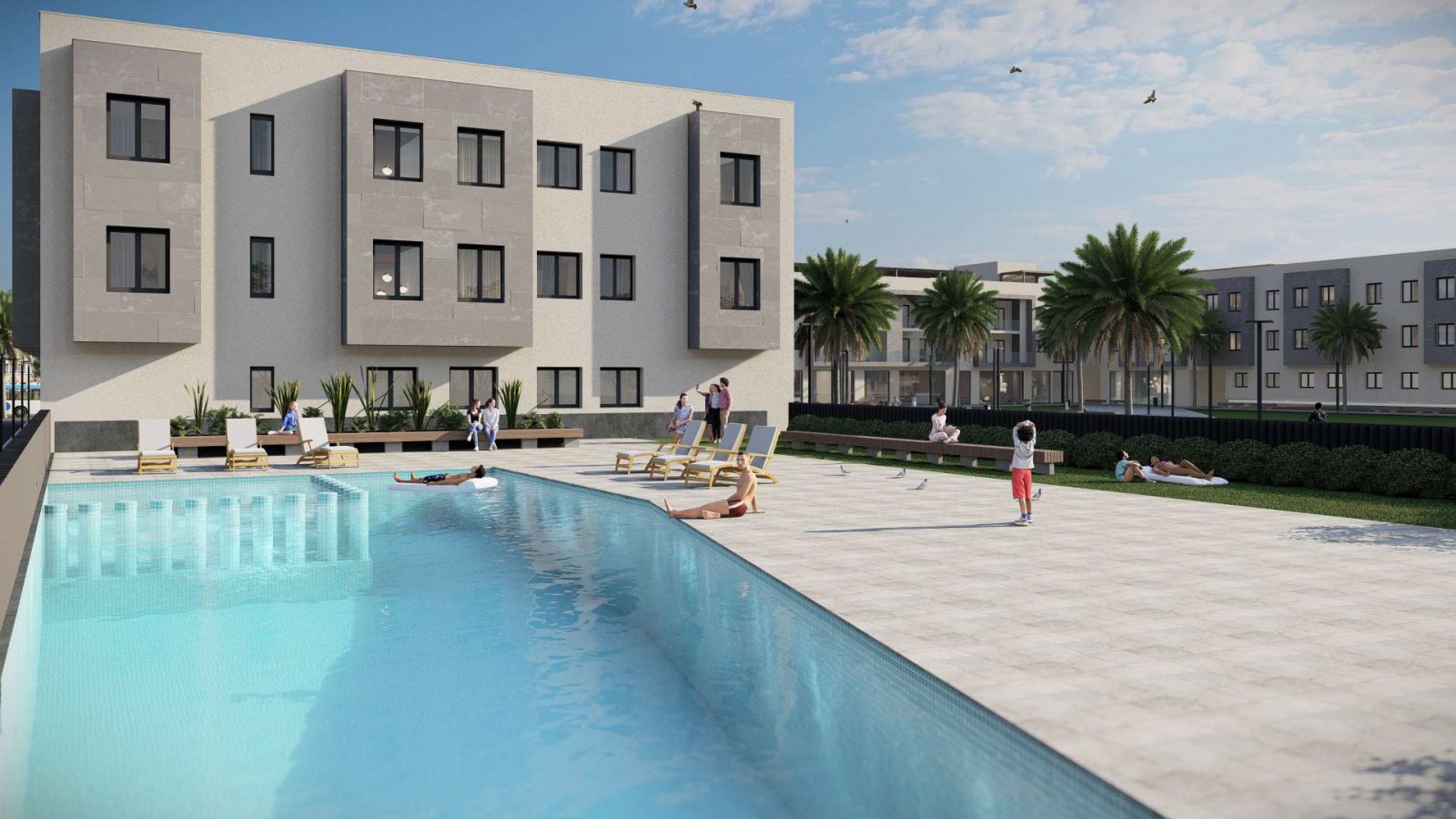 Torre-Pacheco: Modernes Apartment mit Pool und großem Gemeinschaftsbereich in Meeresnähe 
