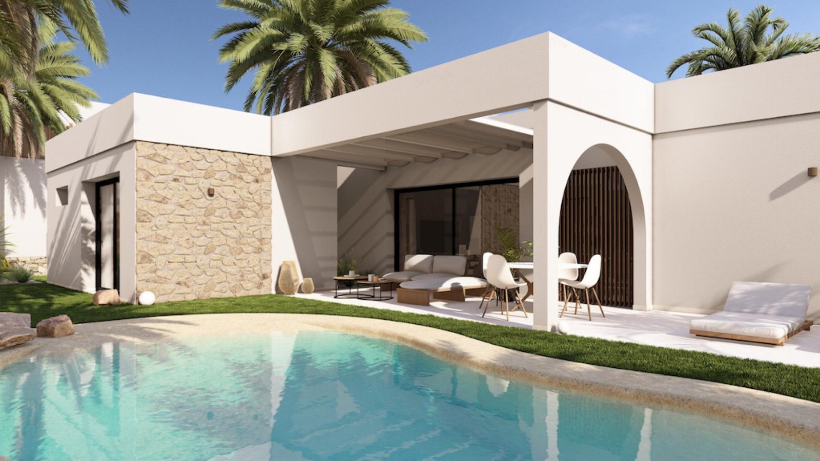 <p>Villa provided with 2 Bedrooms and 2 Bathrooms, private swimming pool and parking space on own plot. </p>