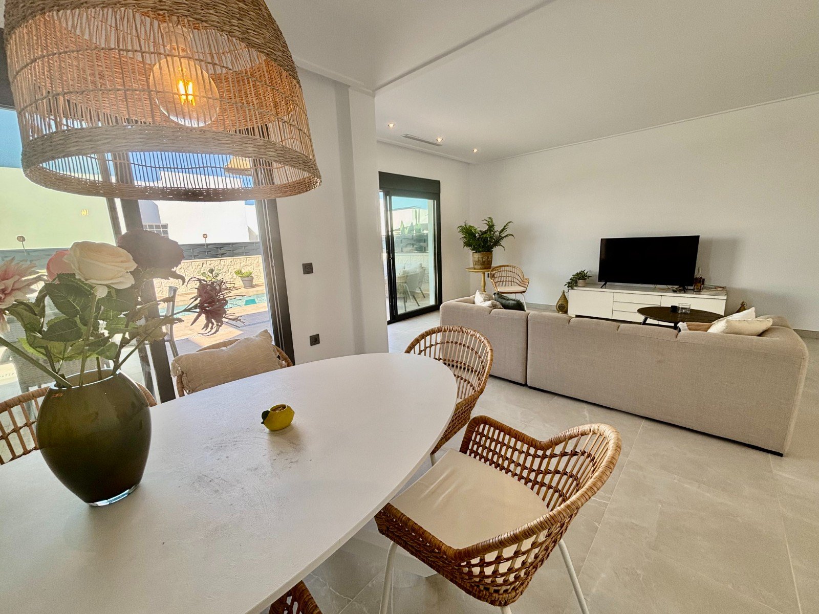   This Modern, East and West Facing, Two Bedroom Detached Villa in Benijofar is located within a highly sought-after area on the Costa Blanca South...