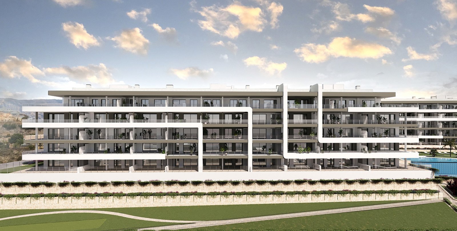 <p>Apartment with terrace provided with 3 Bedrooms and 2 Bathrooms, communal swimming pool and underground parking space with storage room. </p>