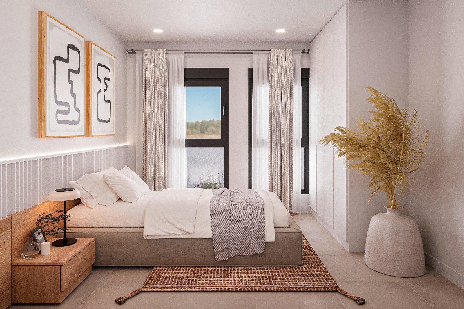 <p>Apartment with garden provided with 2 Bedrooms and 2 Bathrooms, communal swimming pool and parking space on own plot. </p>