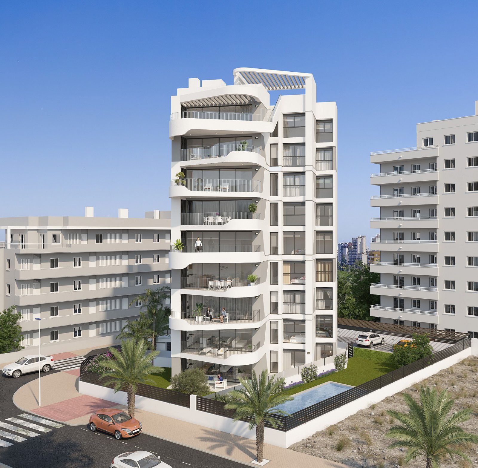 <p>Apartment with garden provided with 2 Bedrooms and 2 Bathrooms, communal swimming pool and parking spot. </p><p>All apartments have an open kitc...