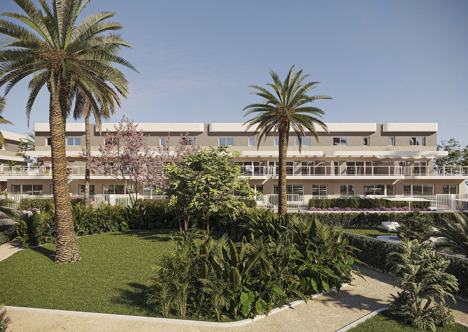 <p>Apartment with garden provided with 3 Bedrooms and 2 Bathrooms, communal swimming pool and underground parking space. </p><p>The homes offer spe...