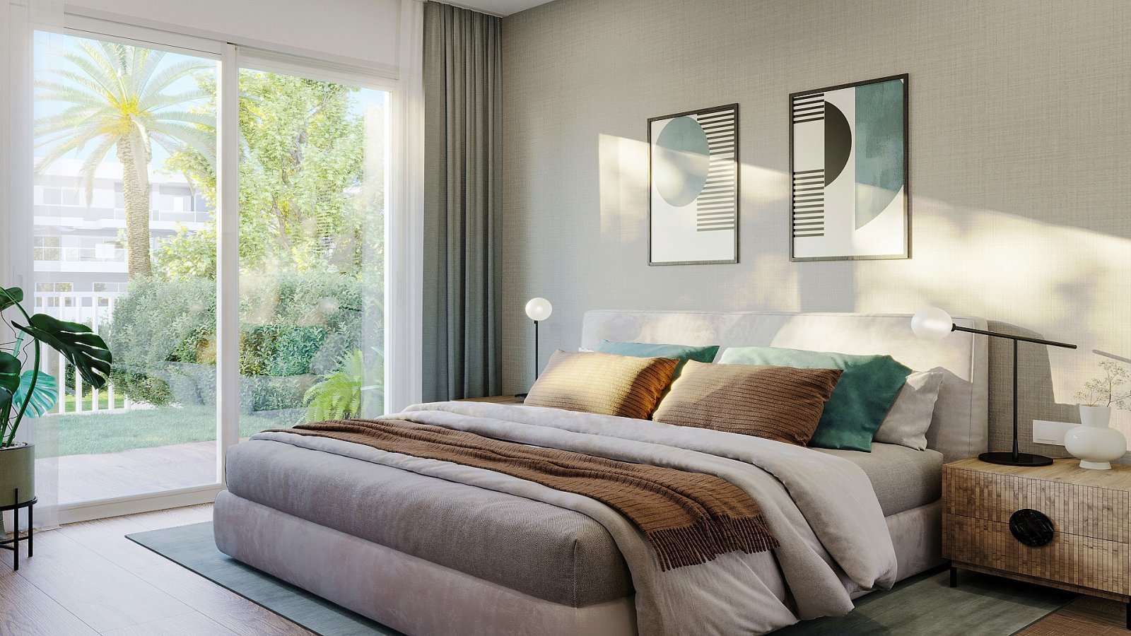 <p>Apartment with garden provided with 3 Bedrooms and 2 Bathrooms, communal swimming pool and underground parking space. </p><p>The homes offer spe...