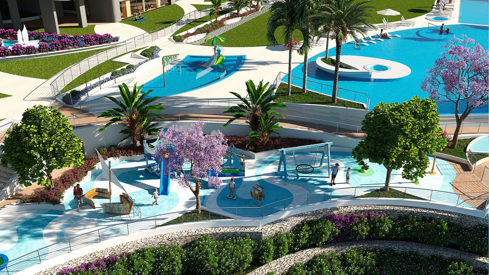 <p>Apartment with terrace provided with 2 Bedrooms and 2 Bathrooms, communal swimming pool and optional parking place. </p><p>The development will ...