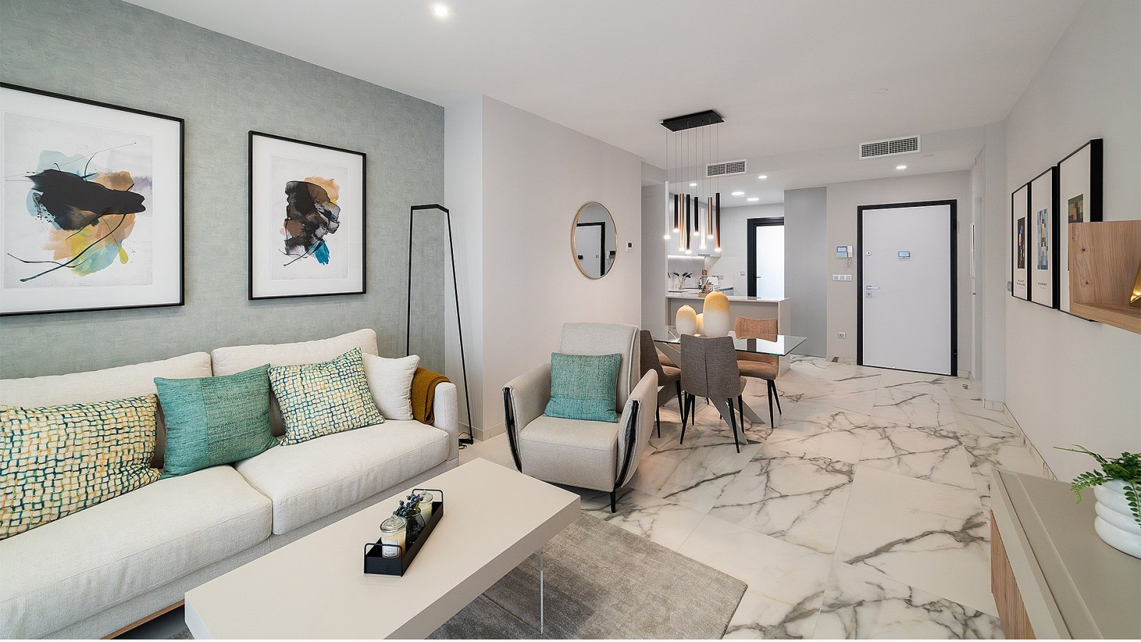 <p>Apartment with terrace provided with 2 Bedrooms and 2 Bathrooms, communal swimming pool and optional parking place. </p><p>The development will ...