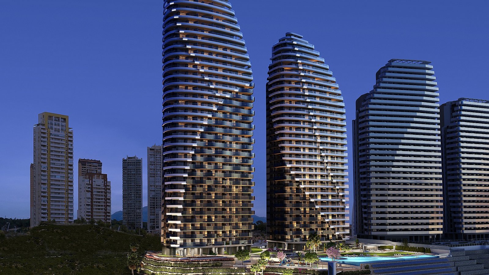 <p>Apartment with terrace provided with 2 Bedrooms and 2 Bathrooms, communal swimming pool and optional parking place. </p><p>The development will ...