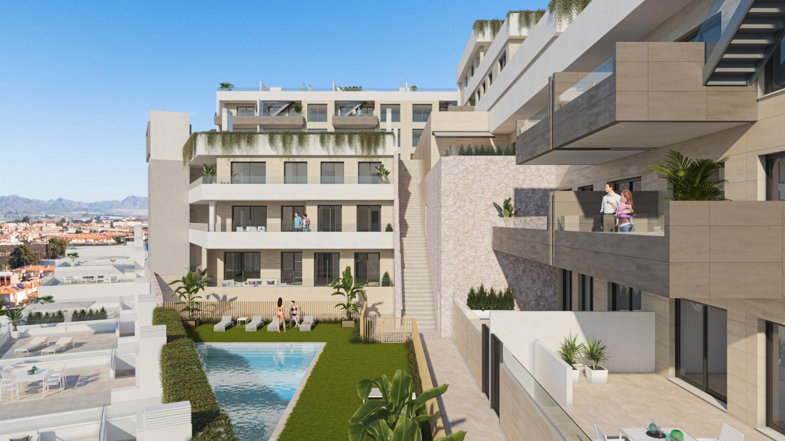 <p>Apartments - solarium provided with 2 Bedrooms and 2 Bathrooms, communal swimming pool and underground parking space with storage room. </p><p>A...