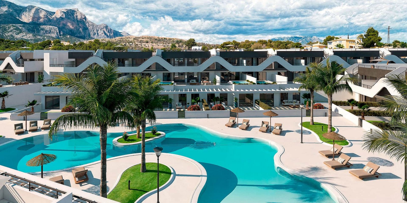 Alfaz Del Pi: Gartenwohnung mit Pool und mediterranem Lebensgefühl 