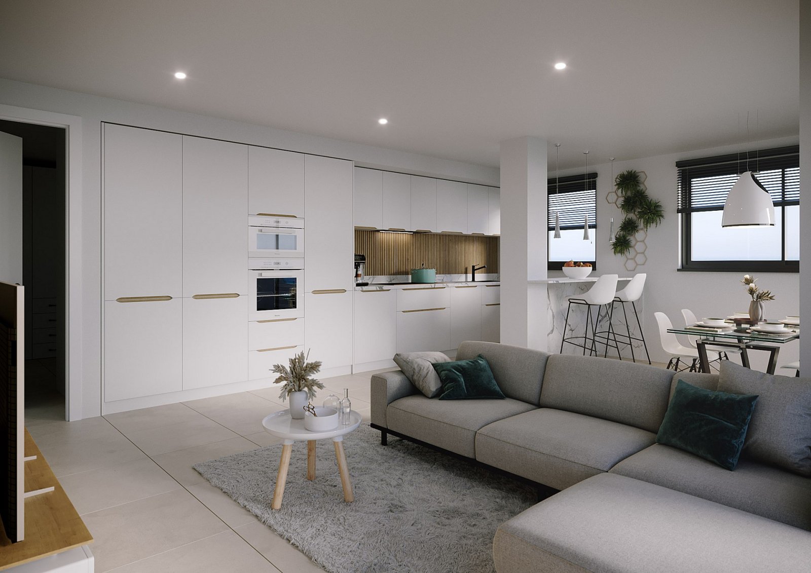 <p>Apartments - solarium provided with 2 Bedrooms and 2 Bathrooms, communal swimming pool and underground parking space with storage room. </p>
