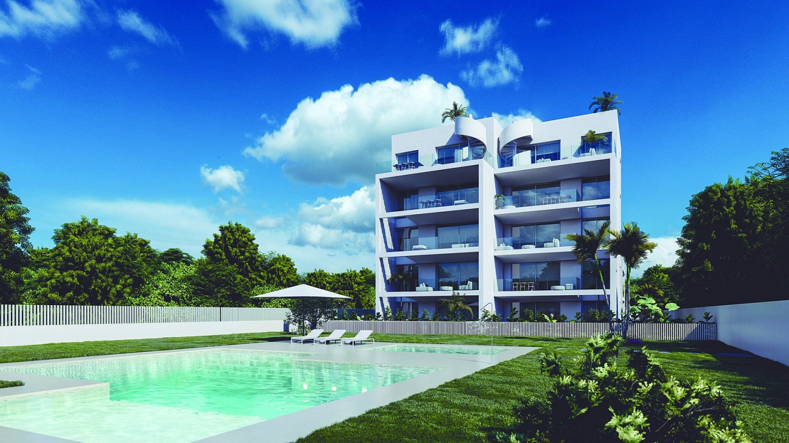 <p>Apartment with terrace provided with 2 Bedrooms and 2 Bathrooms, communal swimming pool and carport. </p><p>Each apartment is built with the fin...