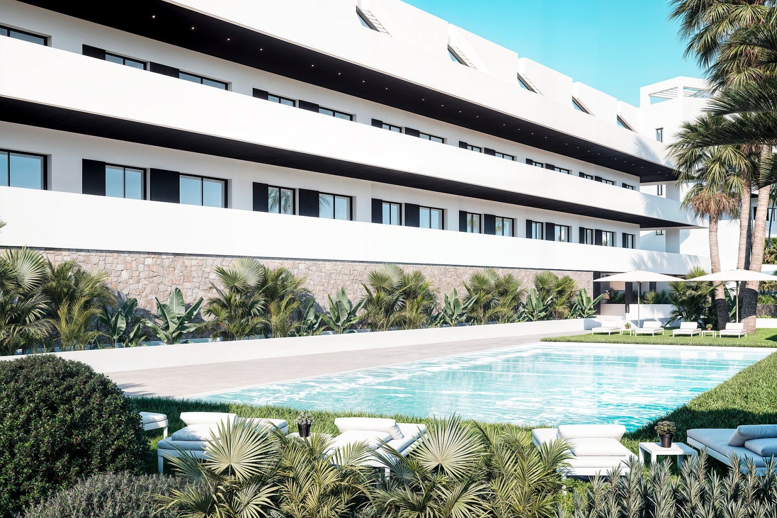 <p>Apartment with terrace provided with 2 Bedrooms and 2 Bathrooms, communal swimming pool and underground parking space. </p>