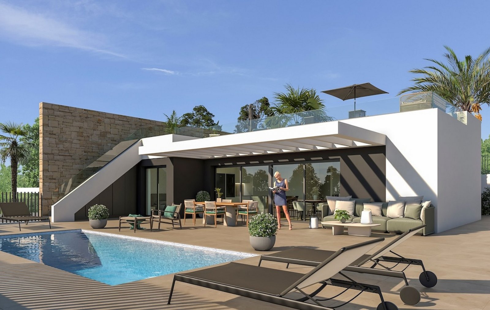 <p>Villa provided with 3 Bedrooms and 3 Bathrooms, private swimming pool and parking space on own plot. </p><p>We proudly present you a new project...