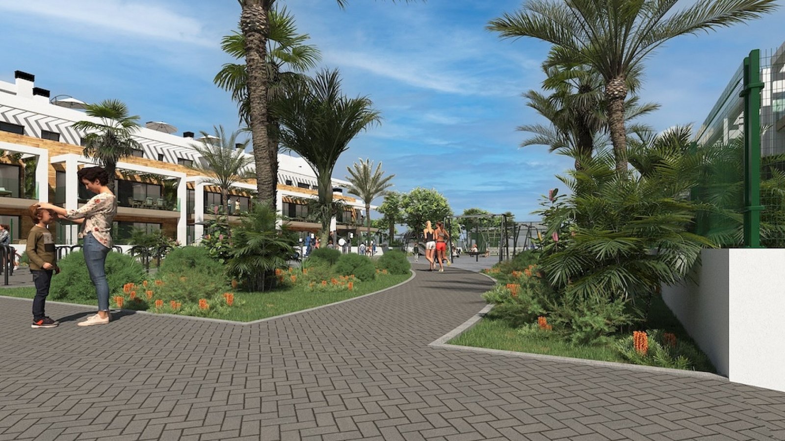 <p>Apartment with terrace provided with 2 Bedrooms and 2 Bathrooms, communal swimming pool and underground parking space. </p><p>A total of 240 con...