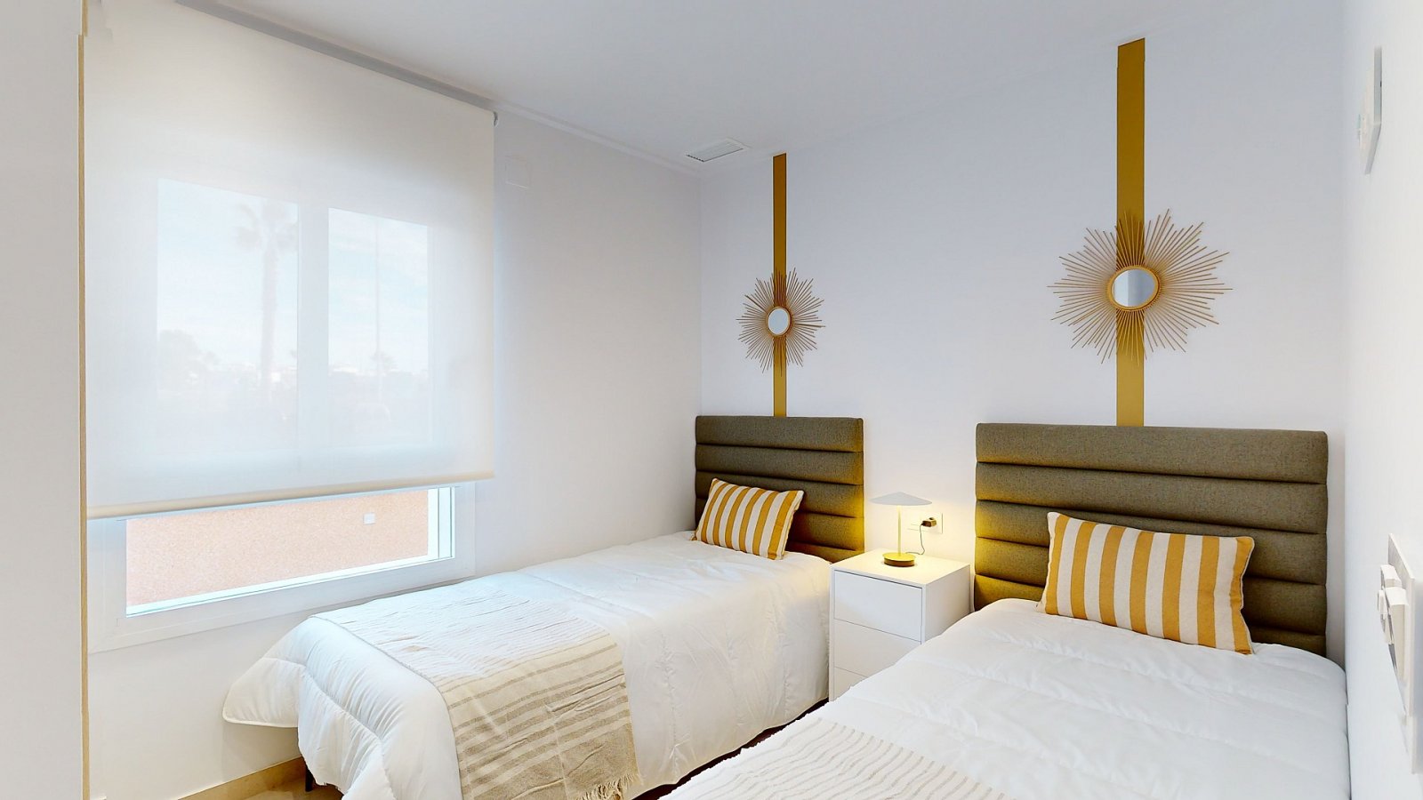 <p>Apartment with garden provided with 3 Bedrooms and 2 Bathrooms, inside & outside swimming pool and underground parking space. </p><p>We are plea...