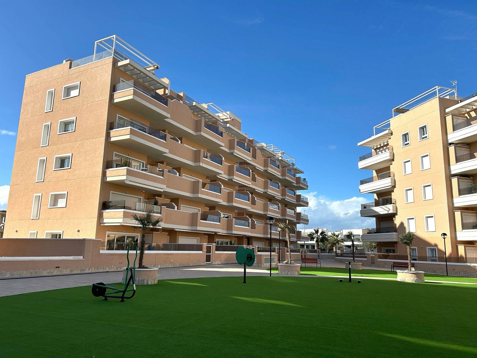 <p>Apartments - solarium provided with 3 Bedrooms and 2 Bathrooms, inside & outside swimming pool and underground parking space. </p><p>We are plea...