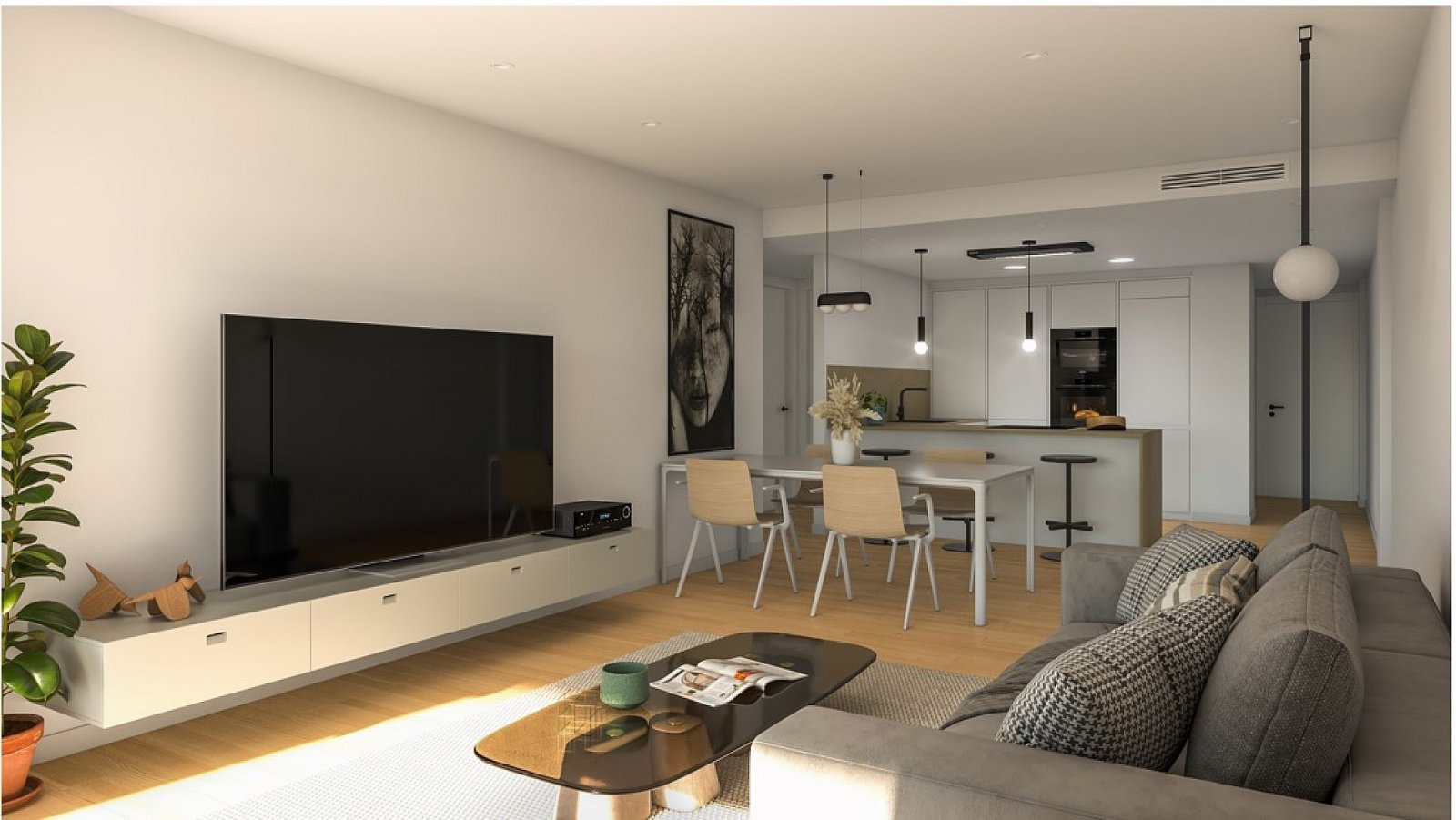<p>Apartment with garden provided with 3 Bedrooms and 3 Bathrooms, inside & outside swimming pool and underground parking space with storage room. ...