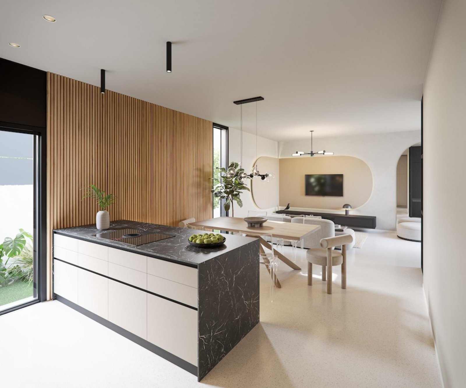 Moderne Bungalow-Villa mit Pooloption