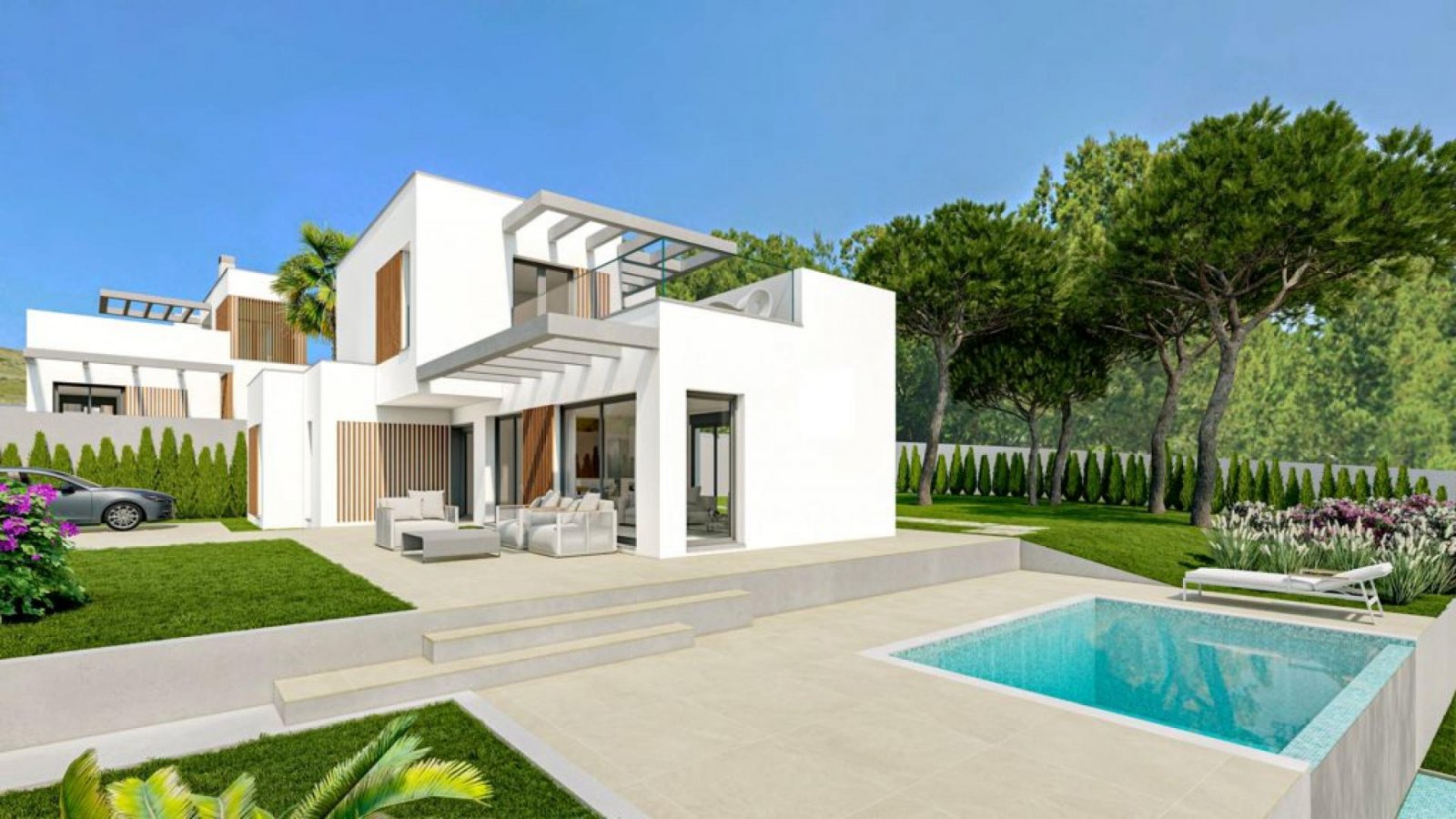 <p>Villa provided with 3 Bedrooms and 2 Bathrooms, private swimming pool and optional underground parking space. </p><p>Surrounded by green areas a...