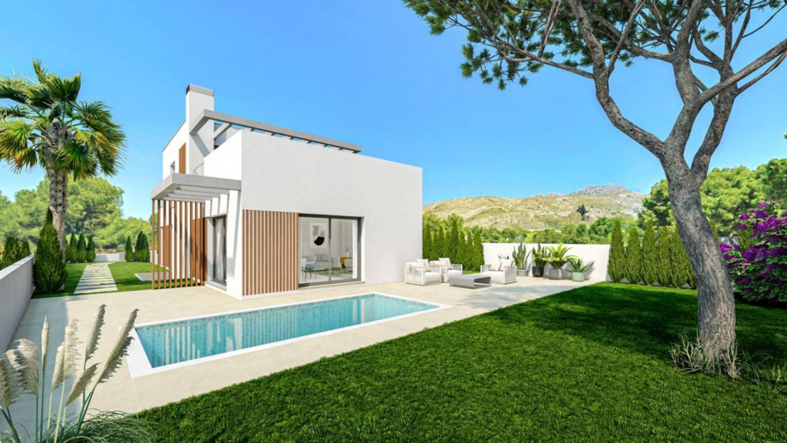 <p>Villa provided with 3 Bedrooms and 2 Bathrooms, private swimming pool and optional underground parking space. </p><p>Surrounded by green areas a...