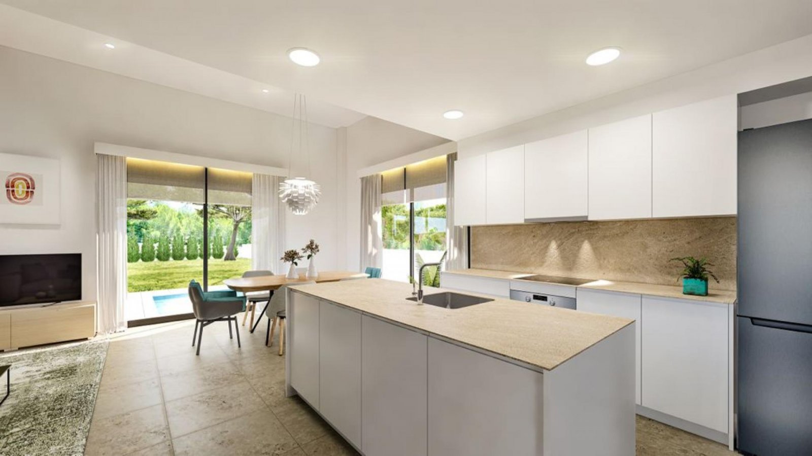 <p>Villa provided with 3 Bedrooms and 2 Bathrooms, private swimming pool and optional underground parking space. </p><p>Surrounded by green areas a...