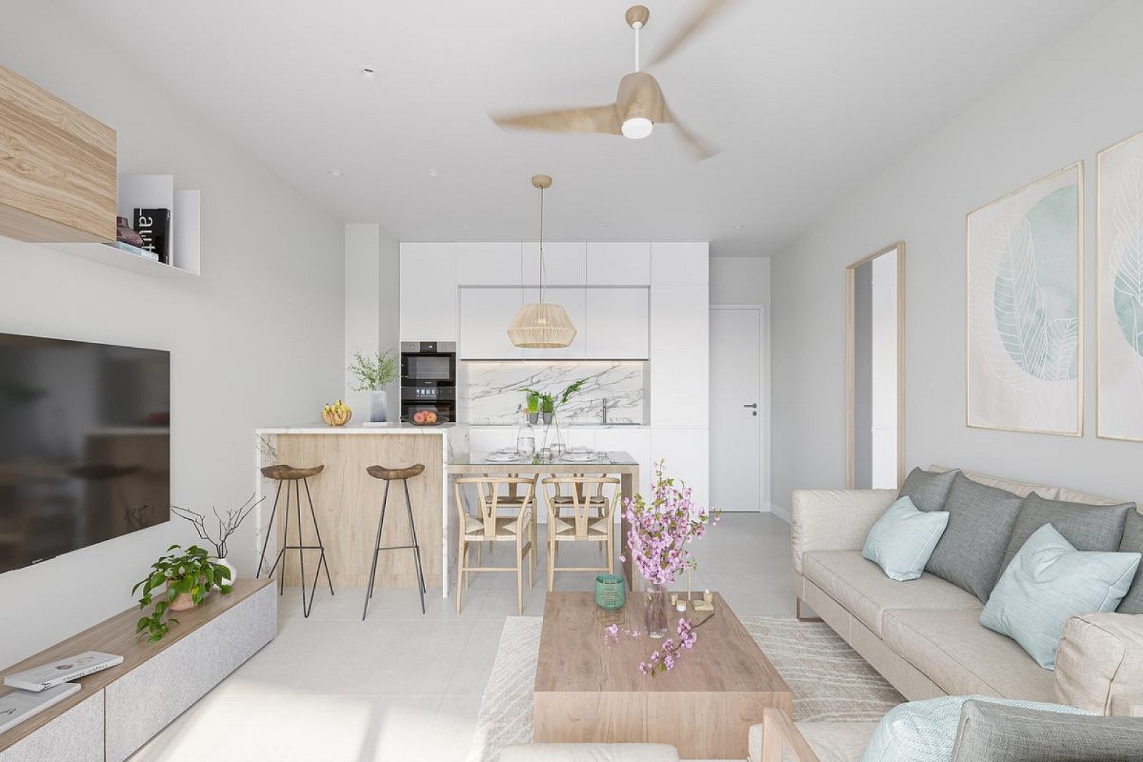 <p>Apartment with garden provided with 1 Bedrooms and 1 Bathrooms, communal swimming pool and underground parking space. </p>