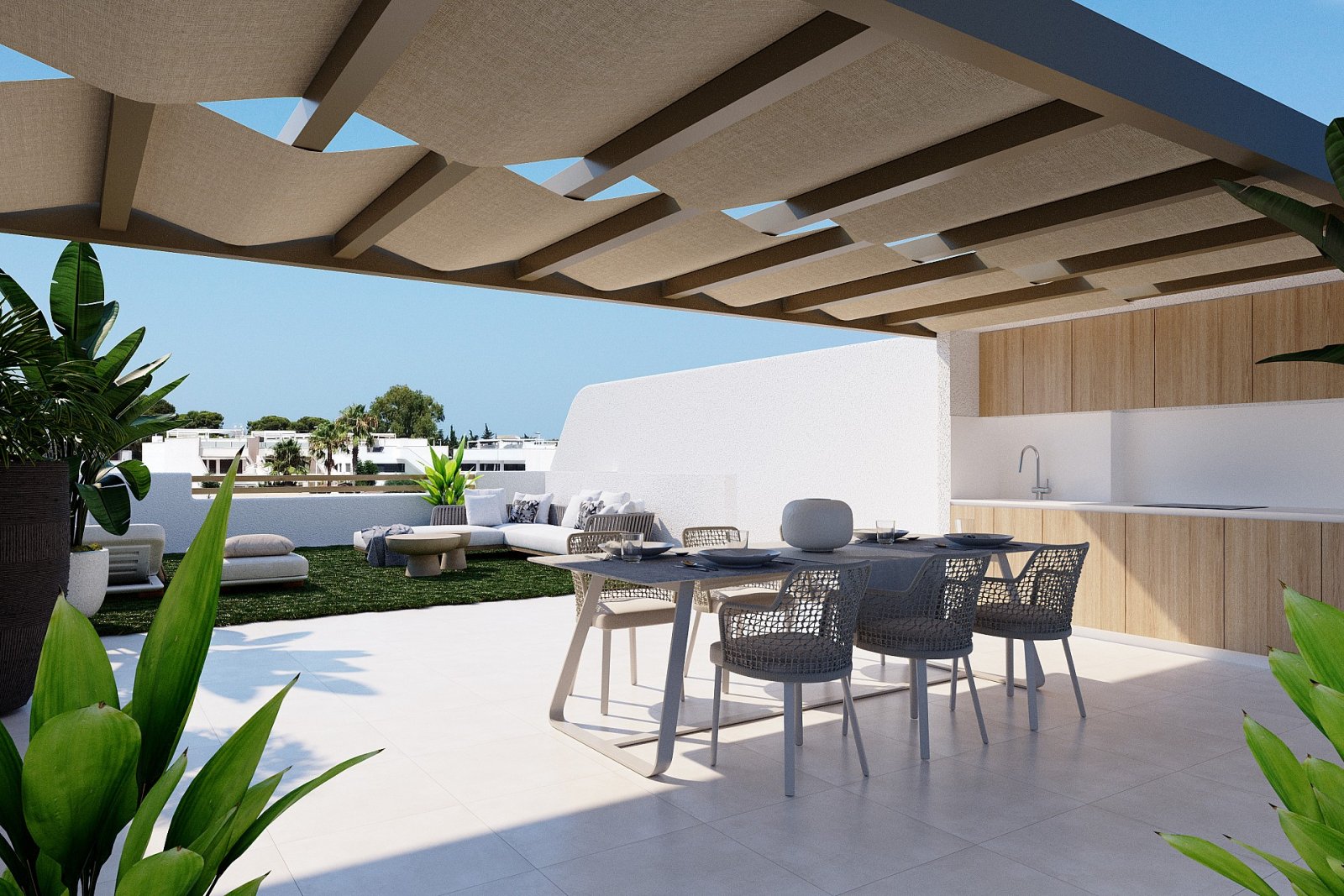 <p>Apartments - solarium provided with 3 Bedrooms and 2 Bathrooms, communal swimming pool and private parking space within domain. </p><p>Modern bu...