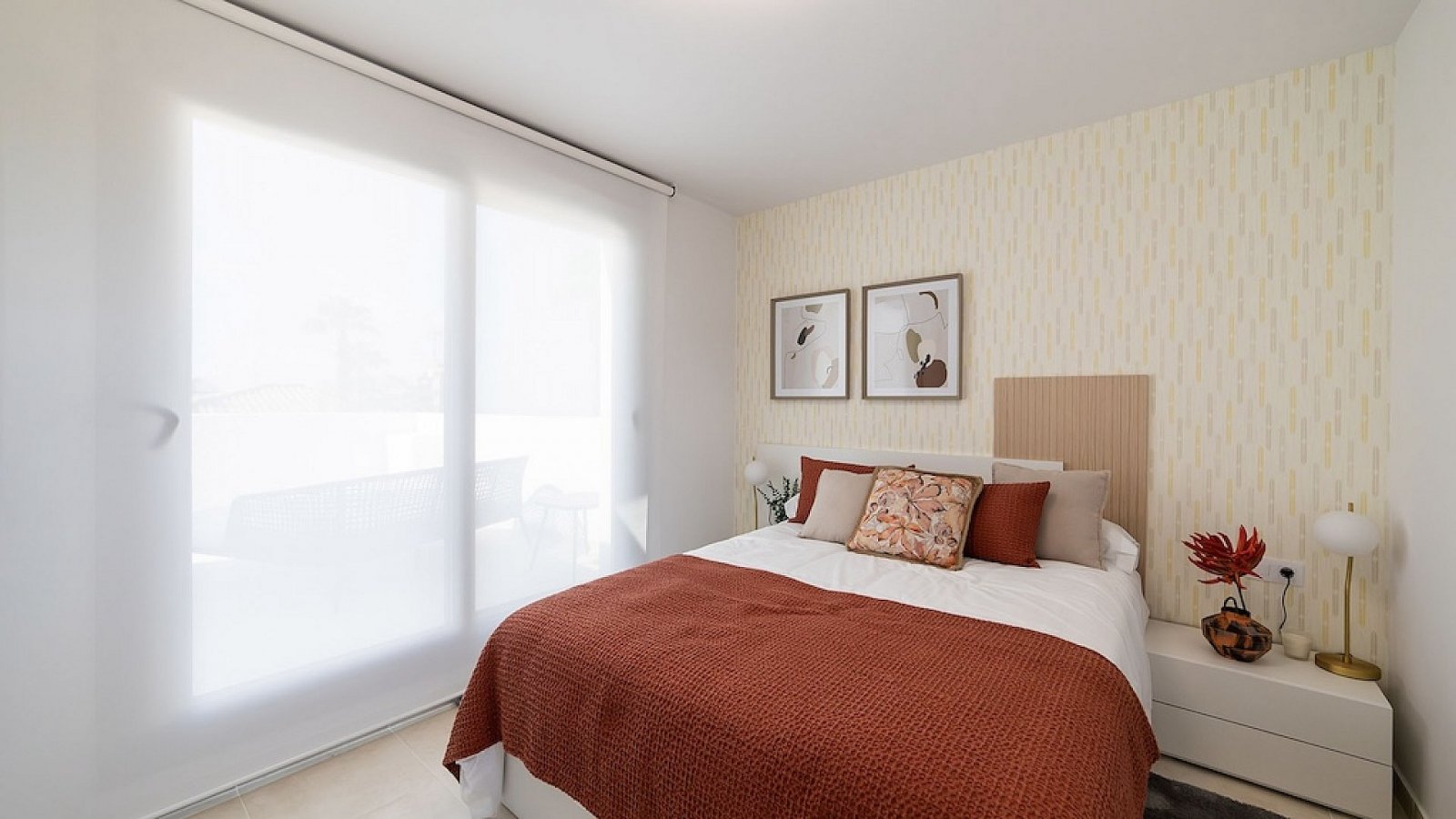 Moderne Reihenhaus-Villa mit 3 Schlafzimmern, 2 Bädern, Gemeinschaftspool und eigenem Parkplatz