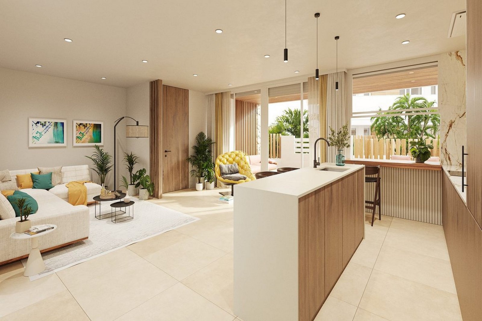 <p>Apartment with garden provided with 2 Bedrooms and 2 Bathrooms, communal swimming pool and optional underground parking space. </p>