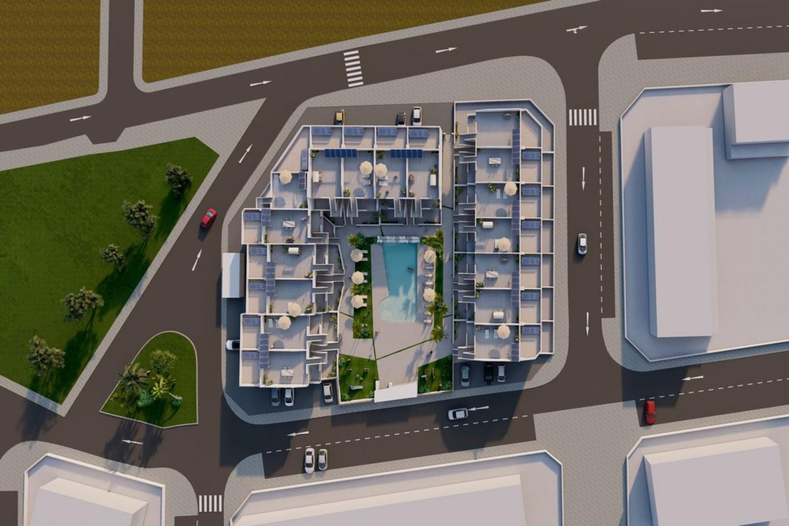 <p>Apartment with garden provided with 3 Bedrooms and 2 Bathrooms, communal swimming pool and underground parking space. </p>