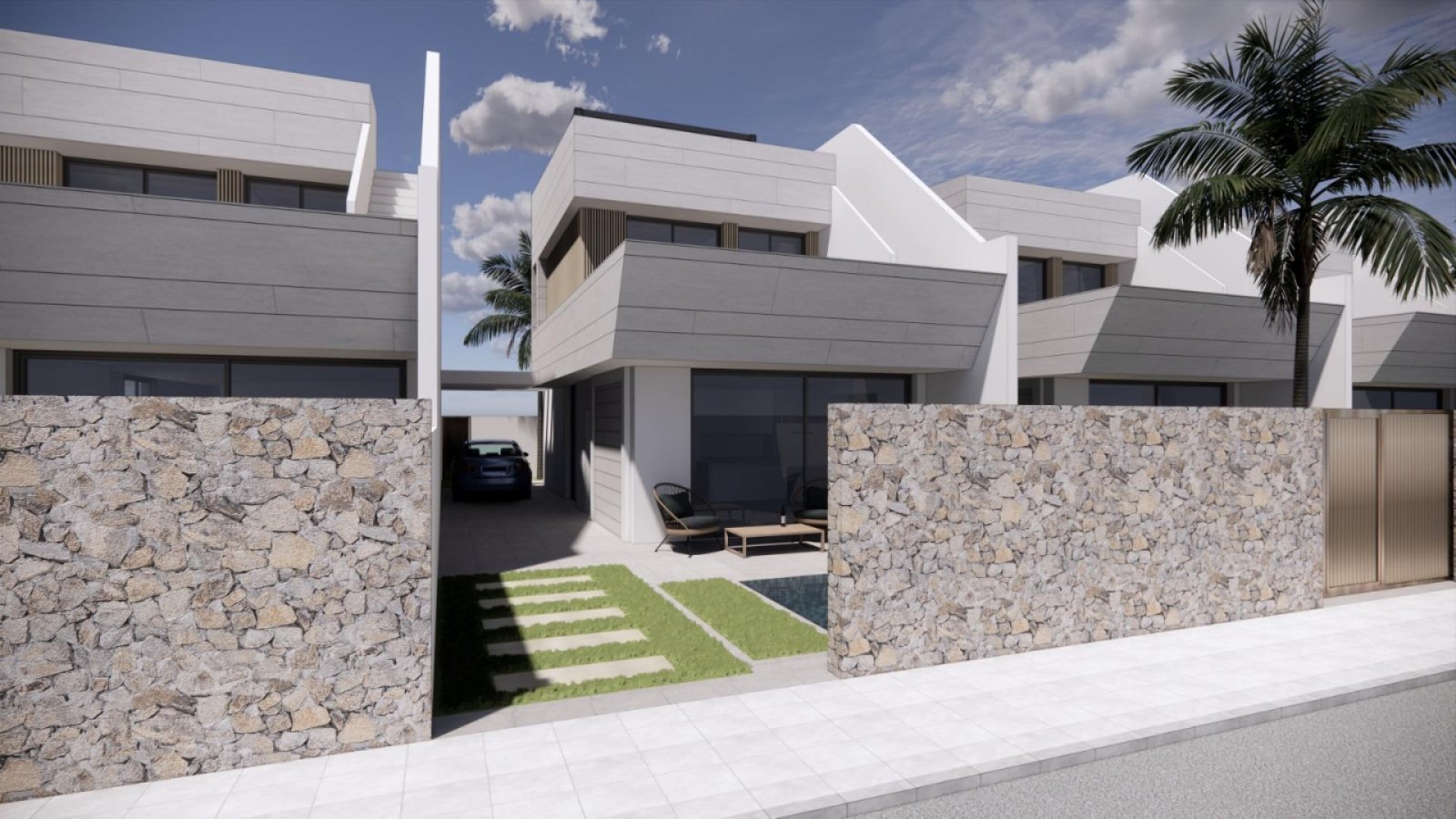 San Javier: <p>Villa provided with 3 Bedrooms and 3 Bathrooms, private swimming pool and parking space on own plot. </p><p>These villas are being built within ... 