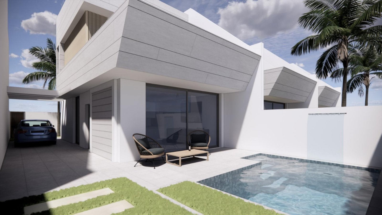 <p>Villa provided with 3 Bedrooms and 3 Bathrooms, private swimming pool and parking space on own plot. </p><p>These villas are being built within ...