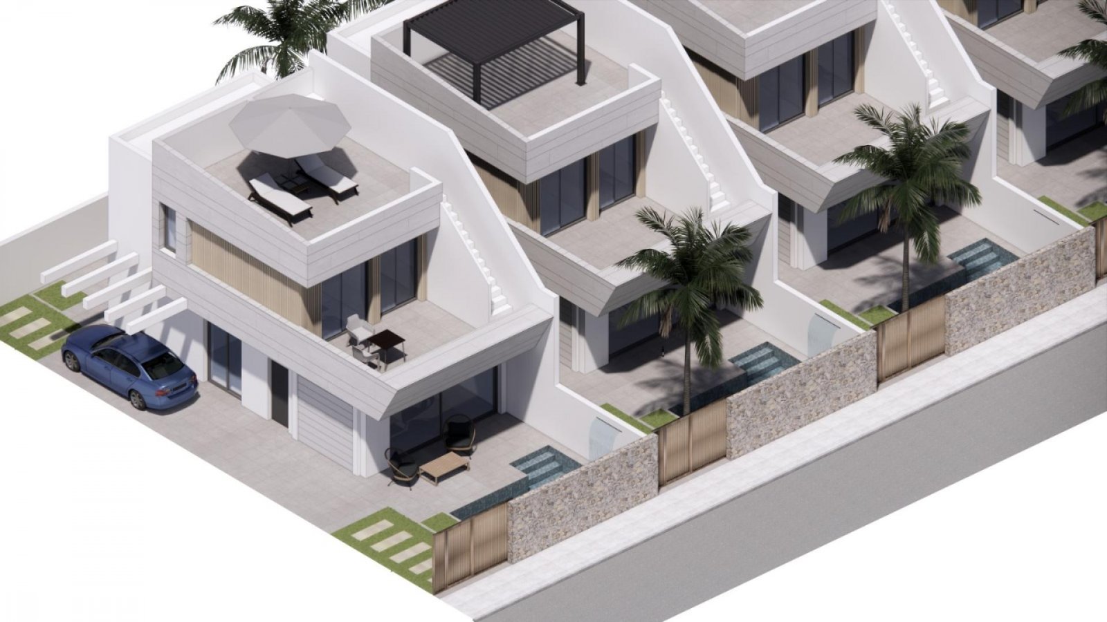 <p>Villa provided with 3 Bedrooms and 3 Bathrooms, private swimming pool and parking space on own plot. </p><p>These villas are being built within ...