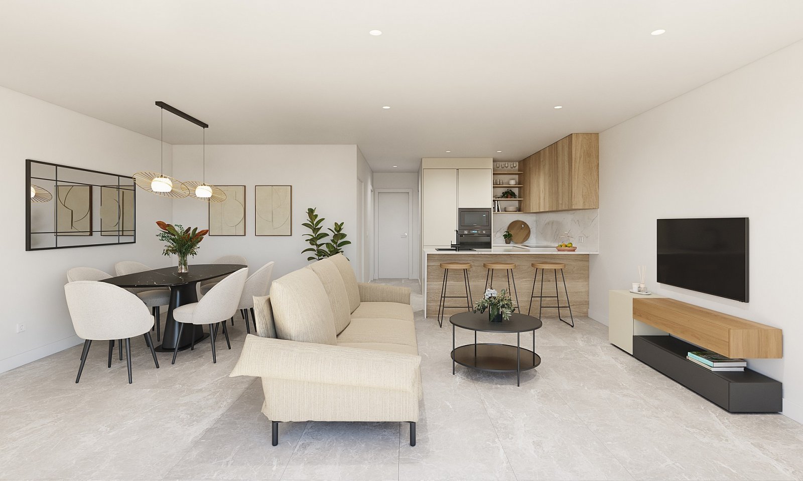 <p>Apartments - solarium provided with 3 Bedrooms and 2 Bathrooms, communal swimming pool and parking spot. </p><p>You can choose between ground fl...