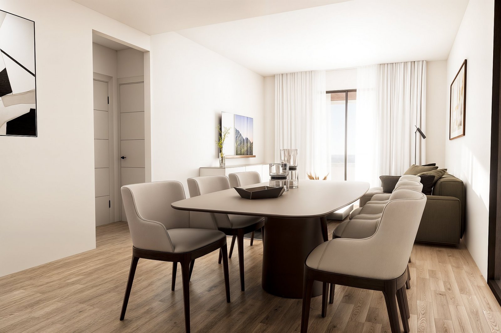 <p>Apartments - solarium provided with 2 Bedrooms and 2 Bathrooms, communal swimming pool and underground parking space. </p><p>The location is ver...