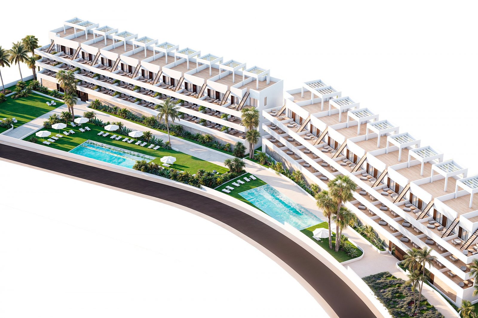 <p>Apartments - solarium provided with 2 Bedrooms and 2 Bathrooms, communal swimming pool and underground parking space. </p><p>The location is ver...