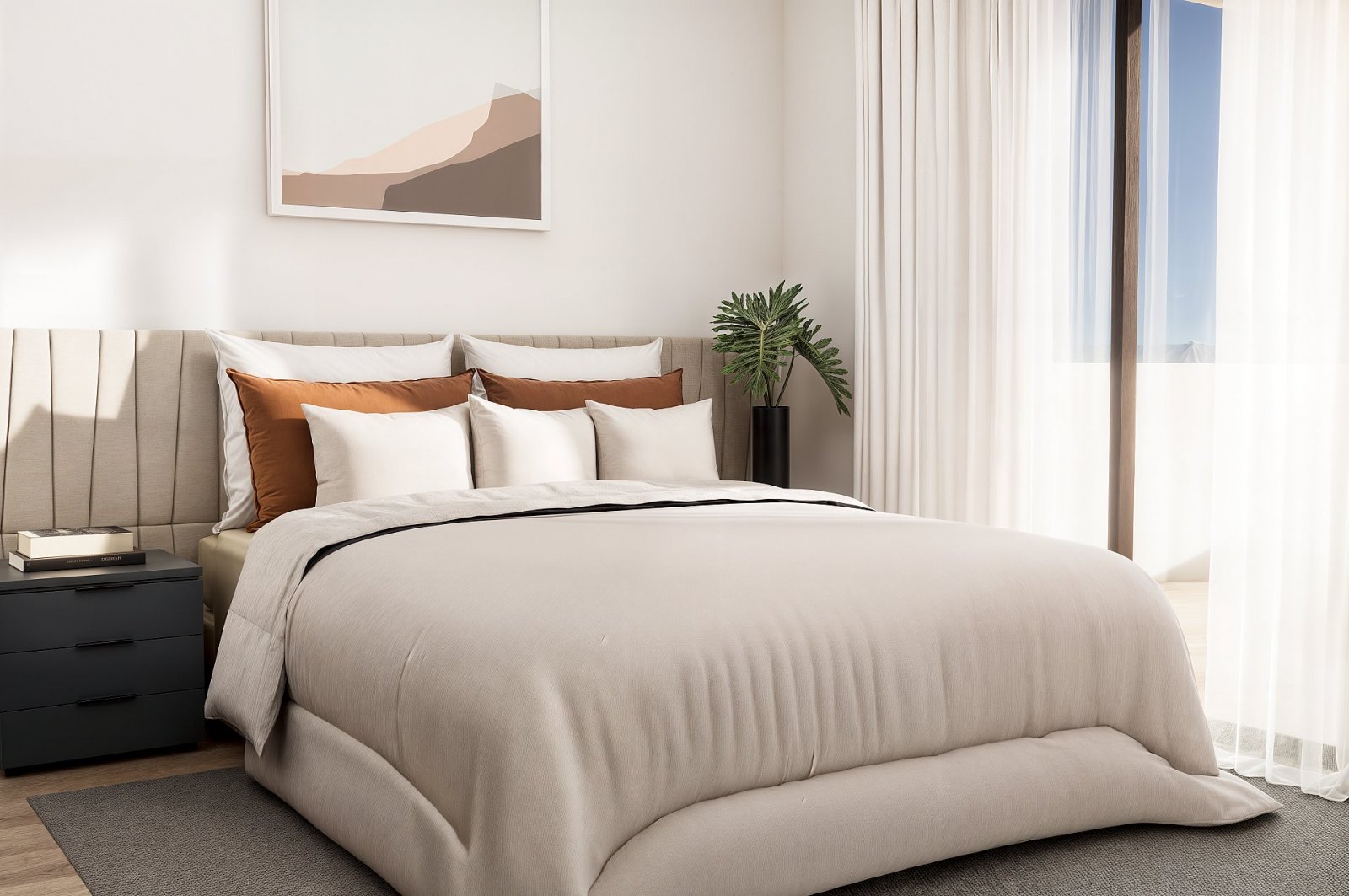 <p>Apartments - solarium provided with 2 Bedrooms and 2 Bathrooms, communal swimming pool and underground parking space. </p><p>The location is ver...