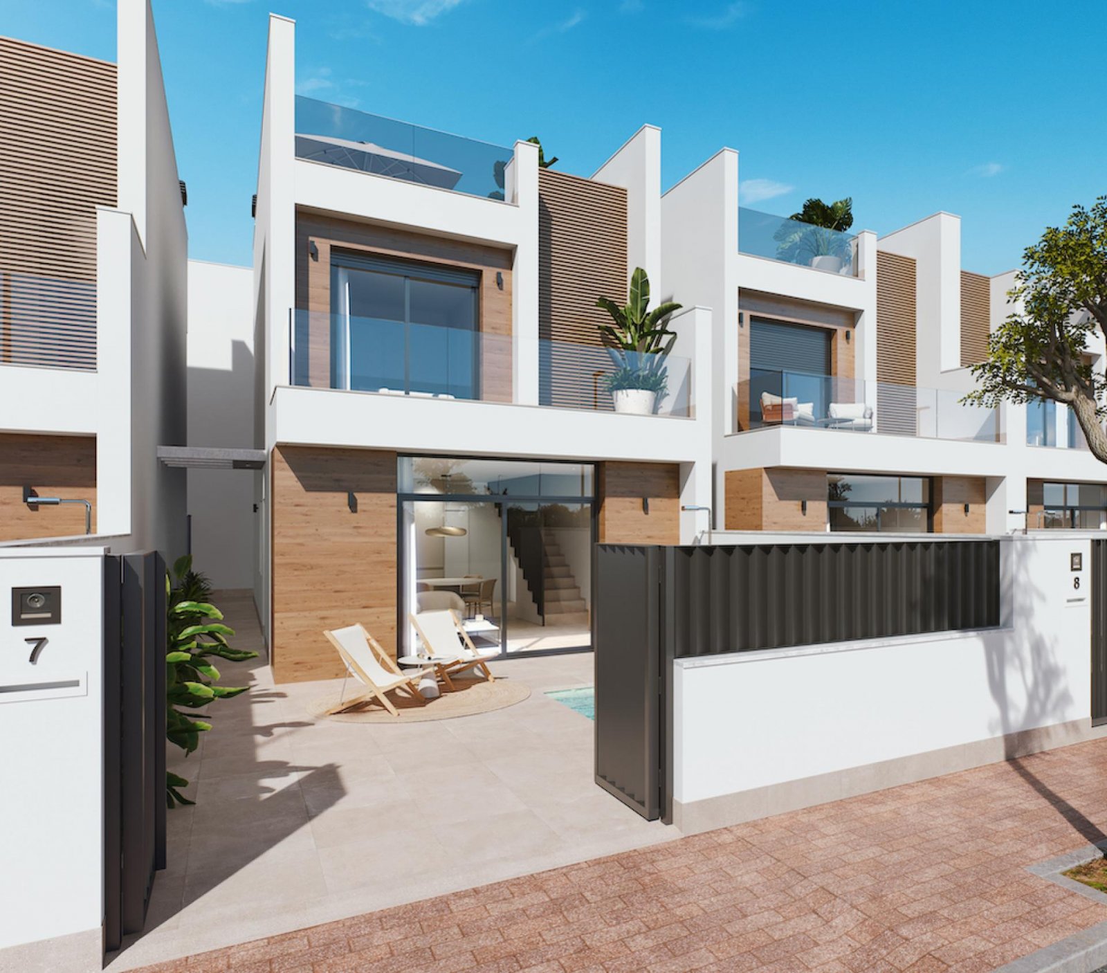 San Pedro Del Pinatar: <p>Villa provided with 3 Bedrooms and 2 Bathrooms, private swimming pool and parking space on own plot. </p><p>Residencial Jacaranda is a luxury co... 