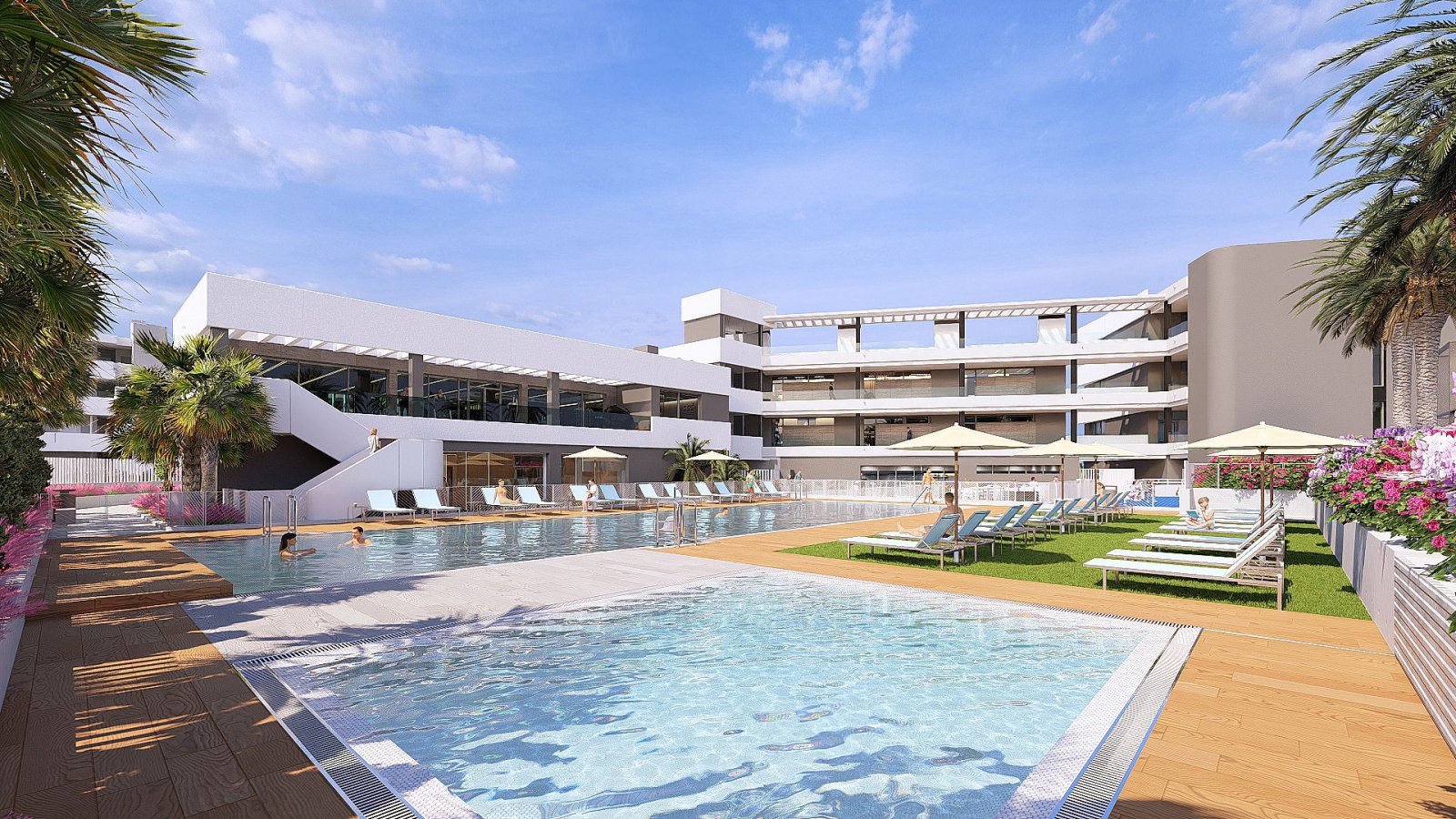 Sonnige Terrassenwohnung mit Gemeinschaftspool