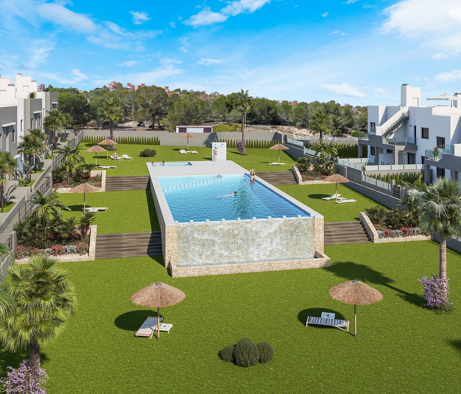 <p>Apartment with garden provided with 2 Bedrooms and 2 Bathrooms, communal swimming pool and parking spot. </p><p>An exclusive new development in ...