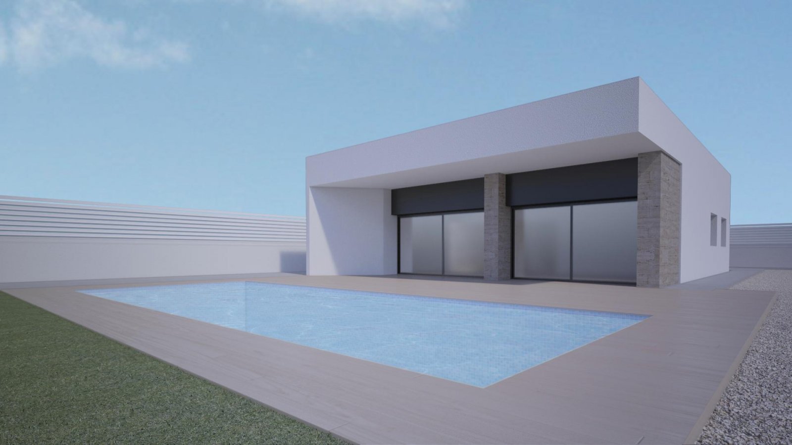 <p>Villa provided with 3 Bedrooms and 3 Bathrooms, private swimming pool and parking space on own plot. </p><p>New modern villa in Aspe, inland Ali...