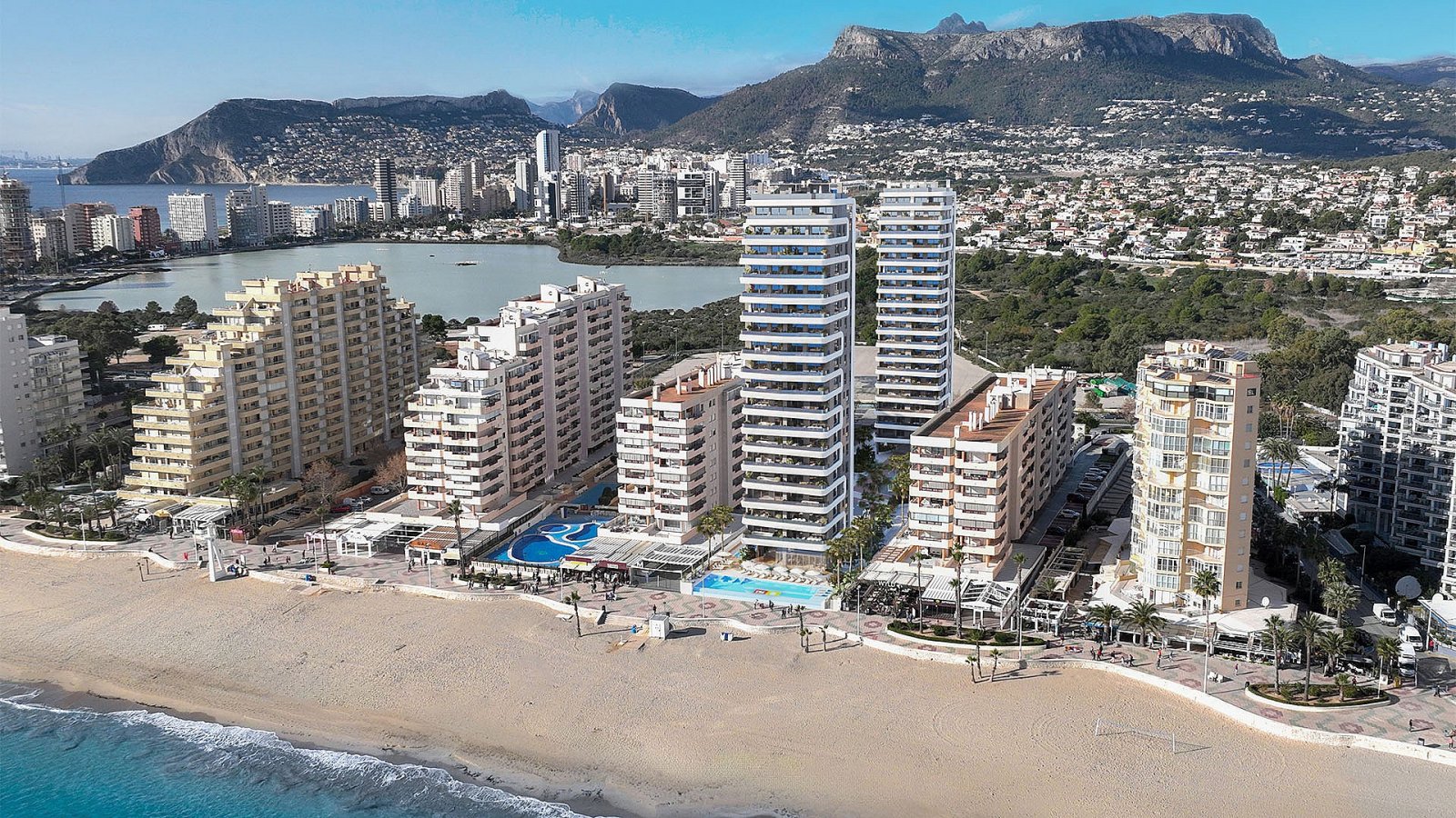 Calpe: <p>Apartment with terrace provided with 2 Bedrooms and 2 Bathrooms, infinity swimming pool and underground parking space with storage room. </p><p>... 